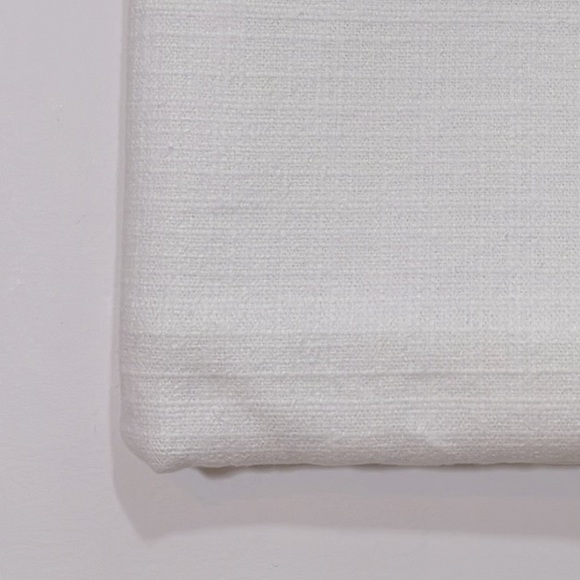 4 Pottery Barn Textured Cotton Curtain White Drapes 51”x 80” Tie Tops 19” - Picture 5 of 7